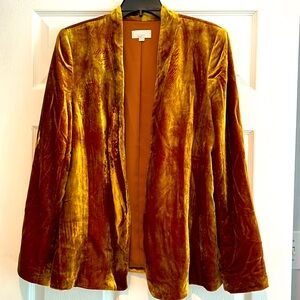 Loft - Gold Velvet - Blazer - Size L